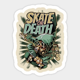 Skate Or Death Graffiti Skateboard Urban Skater Gift Sticker